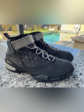 Nike Air Zoom Vick III Sneaker Black Gray High Top Lace-Up 316048-001